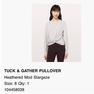 Lululemon Tuck and Gather Pullover